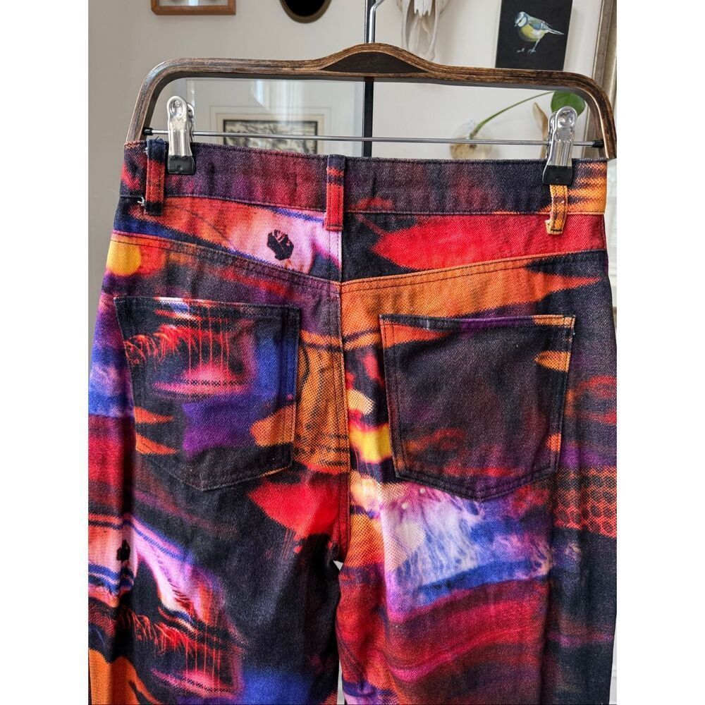 Revolve Jaded London Oracle Eye Print Boyfriend Fit Jeans 28 - Picture 6 of 8